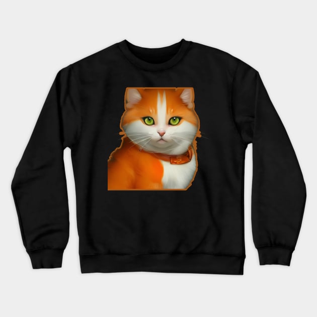 Chonky Chibi Kitty Crewneck Sweatshirt by HauntedWitch